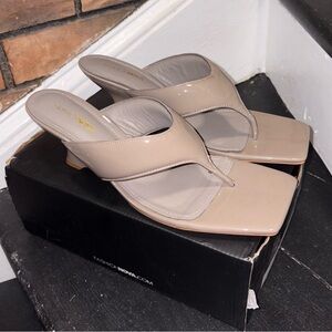 Fashion Nova Taupe Heeled Sandals